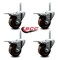 Service Caster 4 Inch High Temp Phenolic 34 Inch Stem Caster Set with Total Lock Brake SCC-TSTTL20S414-PHRHT-34212-4 - alternate 4